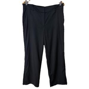 Talbots Women's Heritage Black Dress Pants Chino‎ 12 Straight Leg Wool Blend